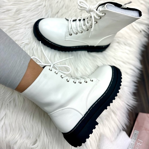 White Combat Boot - Picture 5 of 8